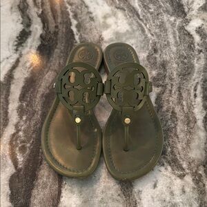Tory Burch Miller Green Sandals Size 8